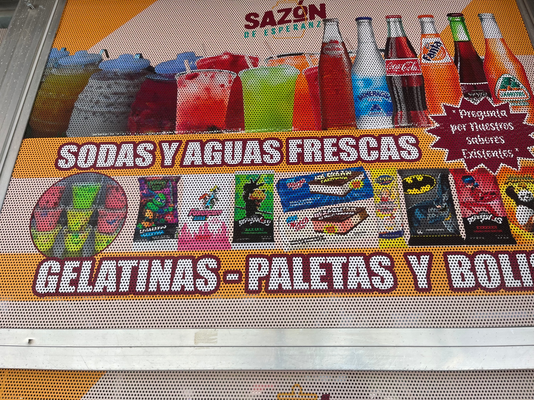 Sodas y aguas frescas, gelatinas, paletas y bolis